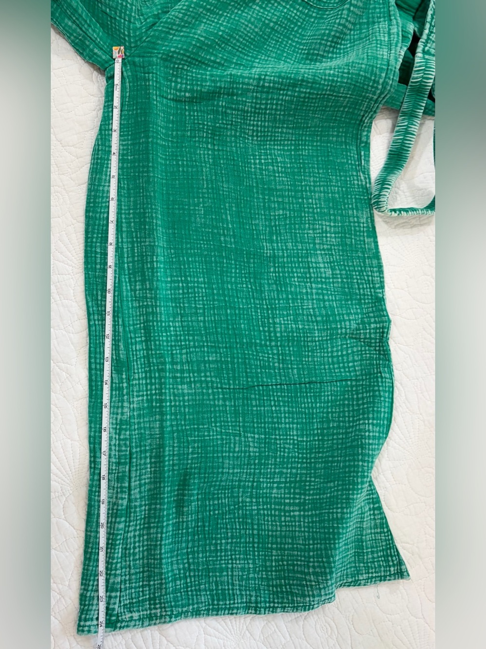 NWOT SZ L/XL Zenana Green Wide-Leg Jumpsuit with Front Pockets Stretchy - Picture 7 of 8